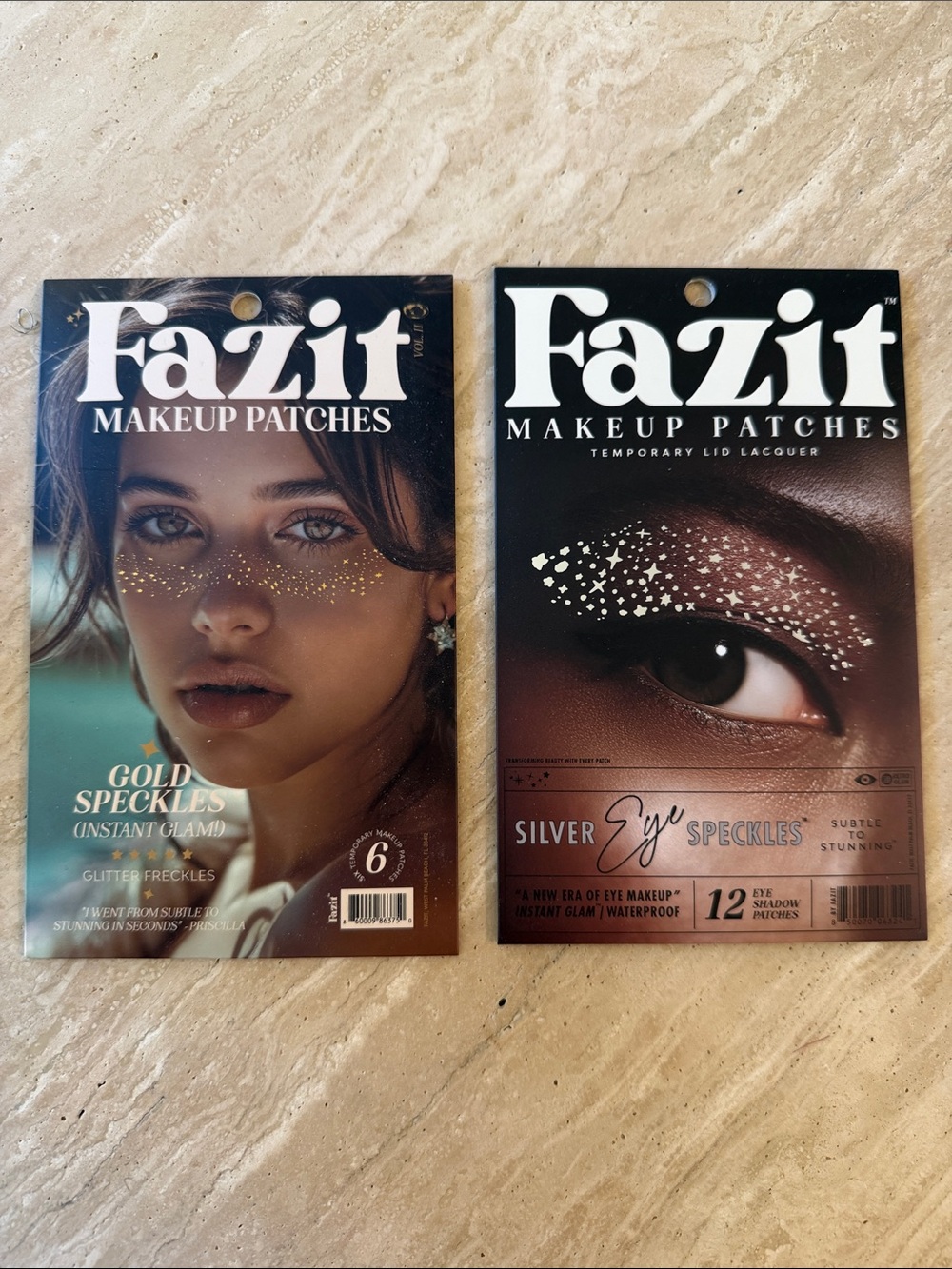 New FAZIT Gold & Silver Makeup Patches set of 2